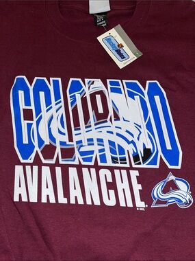Men's Long Sleeve Crew Shirt - Burgundy Colorado Avalanche NHL